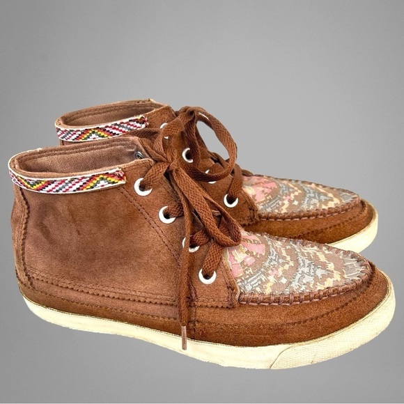 Vintage Very Rare CONVERSE ALL STAR CHUCK TAYLOR Cognac Suede Moccasin Sneaker - Picture 3 of 10